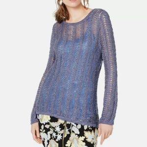 INC Loose Knit Blue Sweater